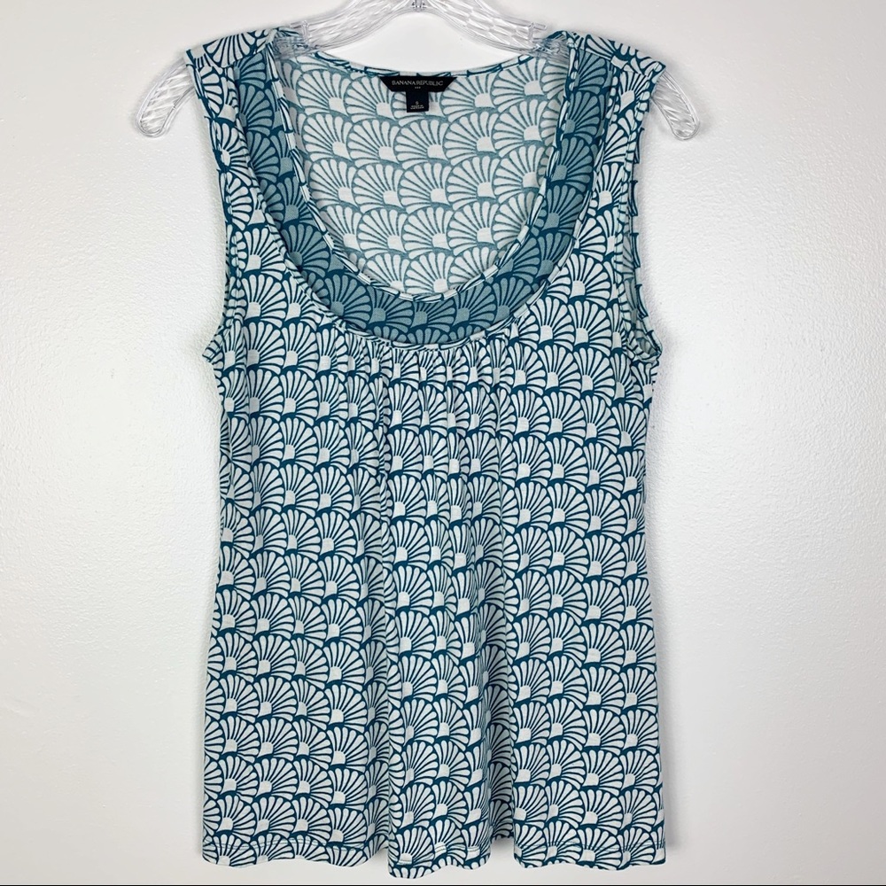 Banana Republic Tank Top Green White S B5